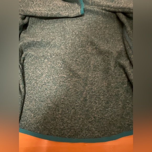 Eddie Bauer Heathered Full Zip Fleece Jacket in Teal NWOT - Picture 5 of 7